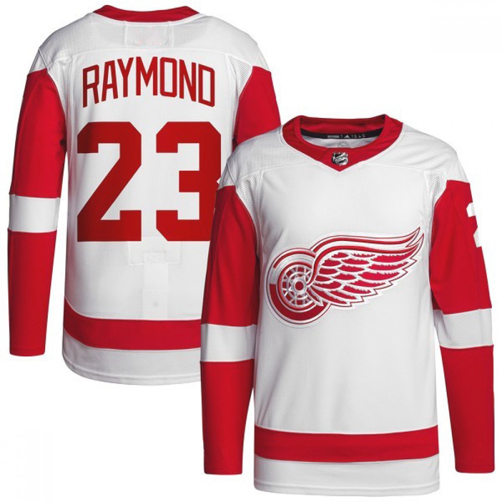 Lucas Raymond Detroit Red Wings Away Premium Jersey - White-Pro Kit Vault | Brand New 26/27 Sports Jerseys